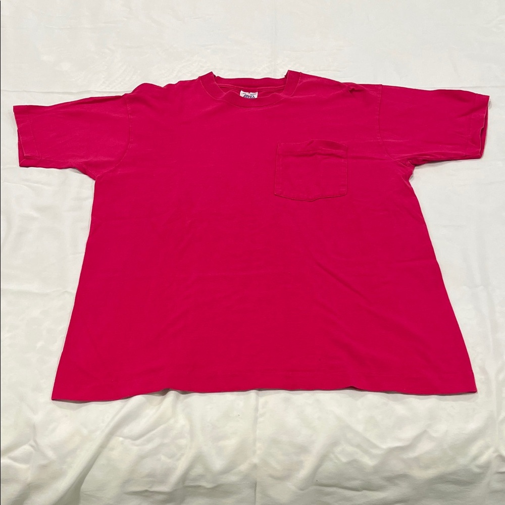Vintage 80’s BVD Premium Series Bright Pink T-Shirt with Pocket
